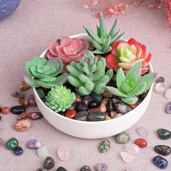 NEW 72 Pcs Handpicked Tumbled Stones and Crystals Bulk for Healing - Picture 3 of 9